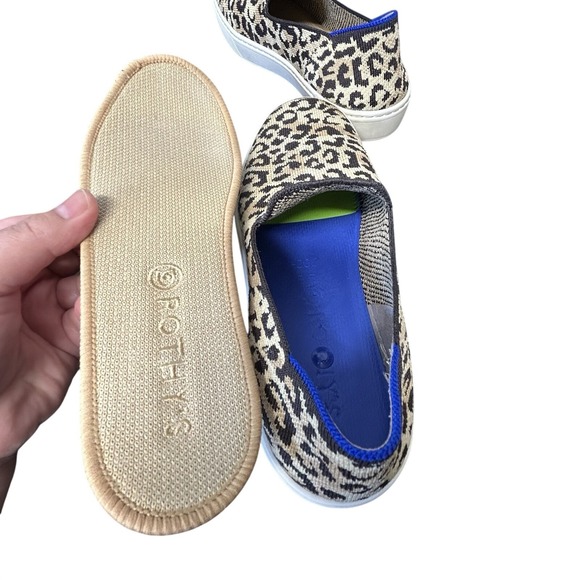 Rothy's The Original Slip On Sneaker Desert Cat Leopard Cheetah Women's Size 8.5 - Picture 9 of 10